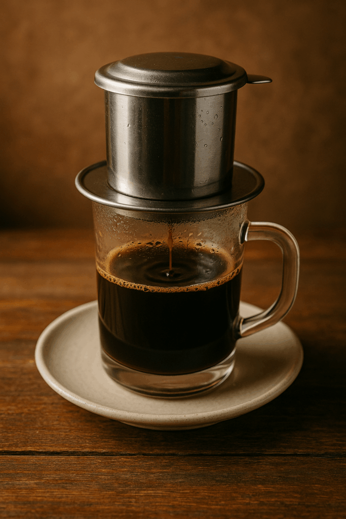 Cafe đen pha phin truyền thống