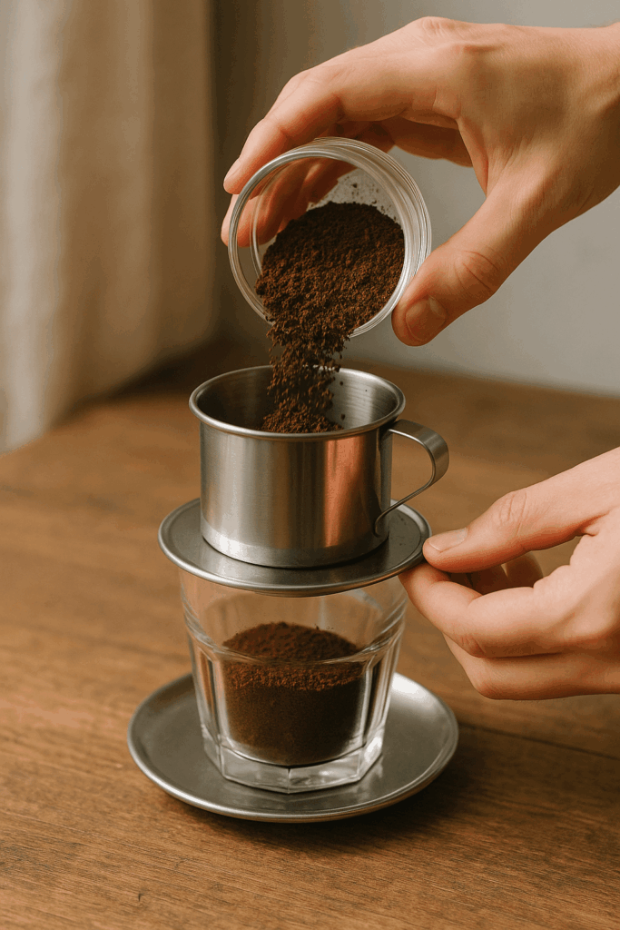 Định lượng bột cà phê Định lượng bột cà phê