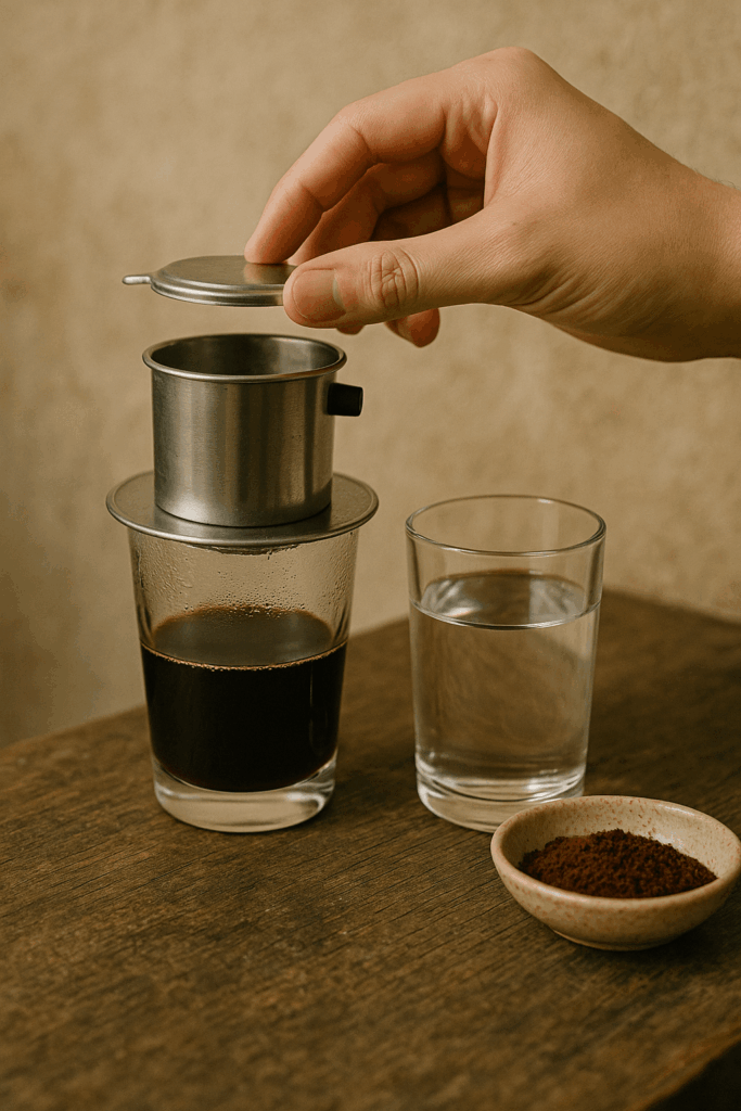 Pha cafe phin thật đậm đà Pha cafe phin thật đậm đà