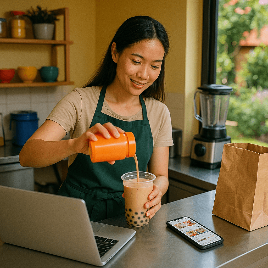 Bán qua nền tảng giao đồ ăn