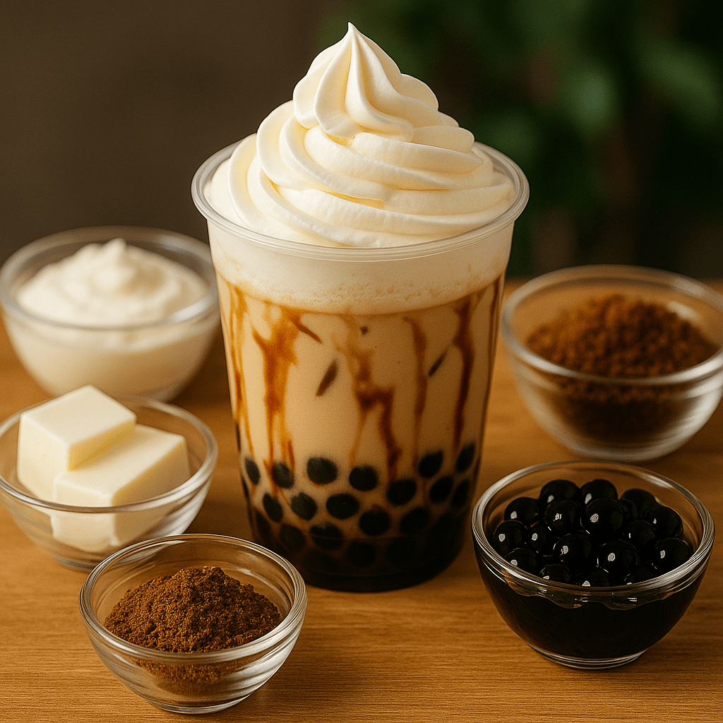 Công thức topping kem cheese trân châu đường đen Công thức topping kem cheese trân châu đường đen