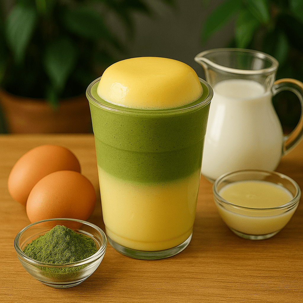 Công thức topping pudding trứng matcha Công thức topping pudding trứng matcha
