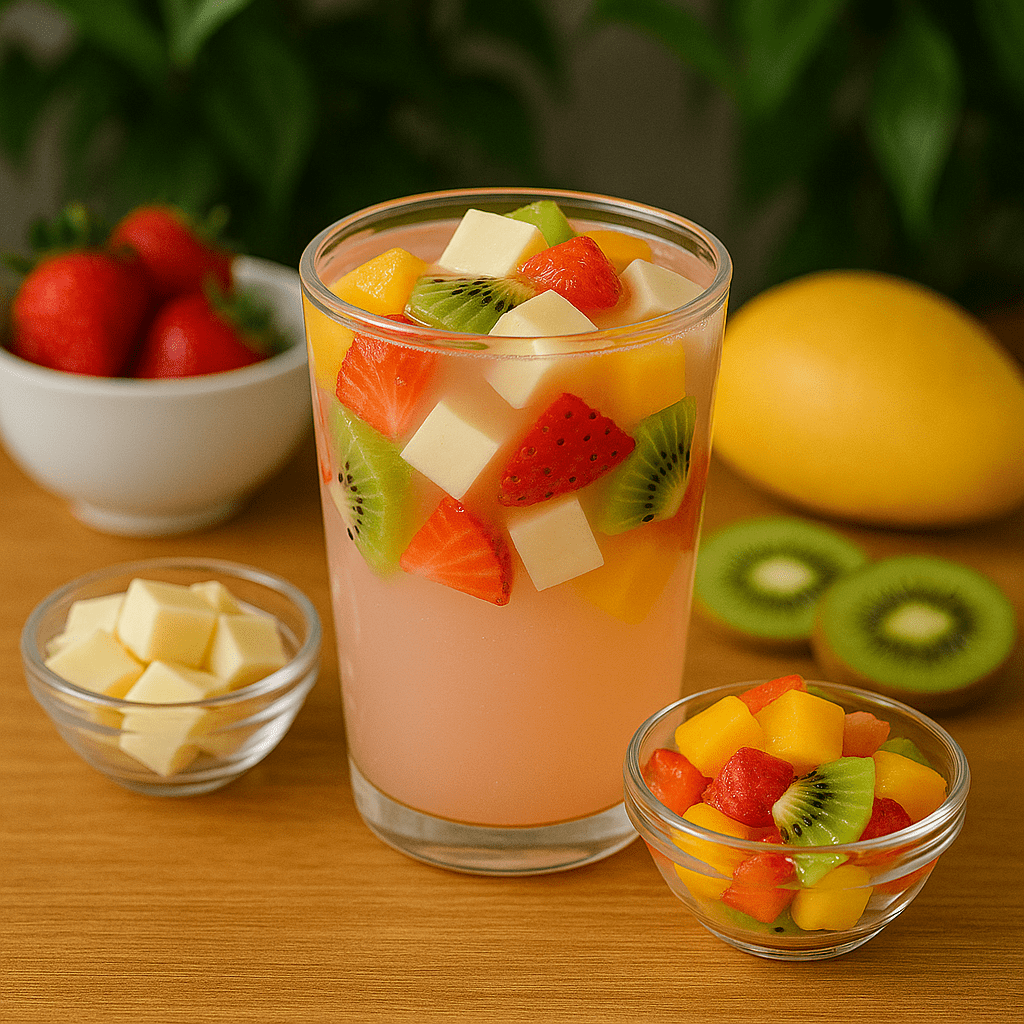Công thức topping thạch phô mai trái cây Công thức topping thạch phô mai trái cây