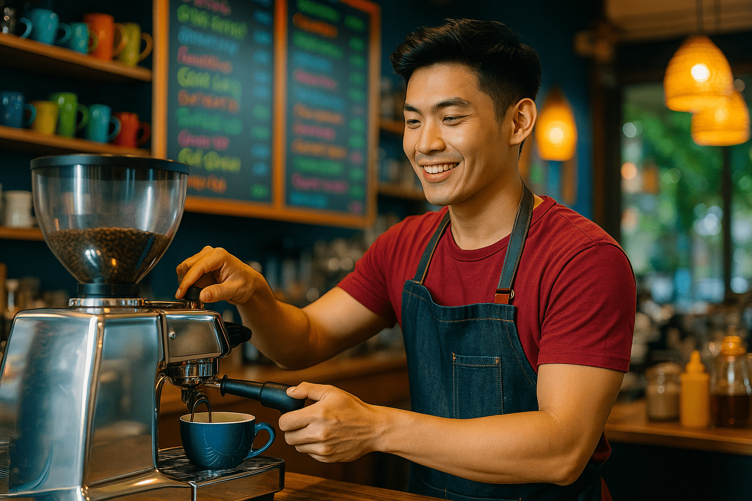 Barista là người chuyên pha chế và phục vụ các loại cà phê Barista là người chuyên pha chế và phục vụ các loại cà phê