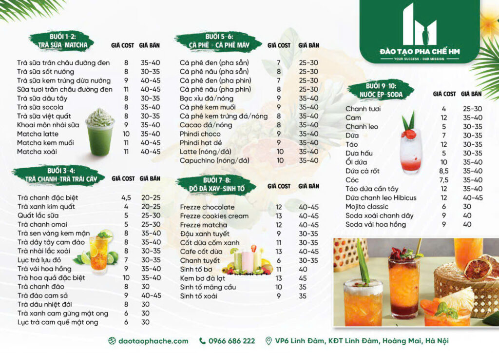 Đào tạo pha chế HM