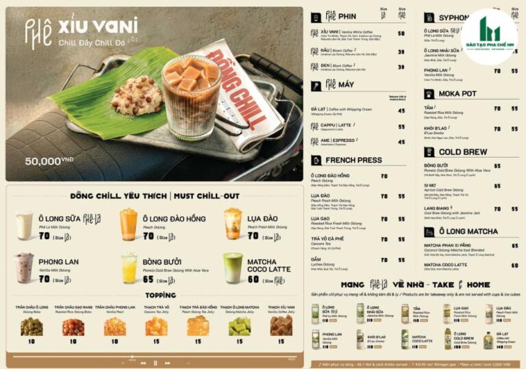 Top 5 món hot trong menu Phê La tại Hà Nội bạn phải thử ngay